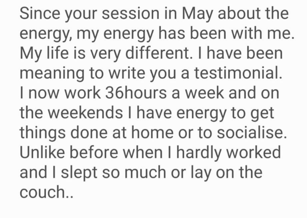 Brooke Hilder testimonial by Malin Healing