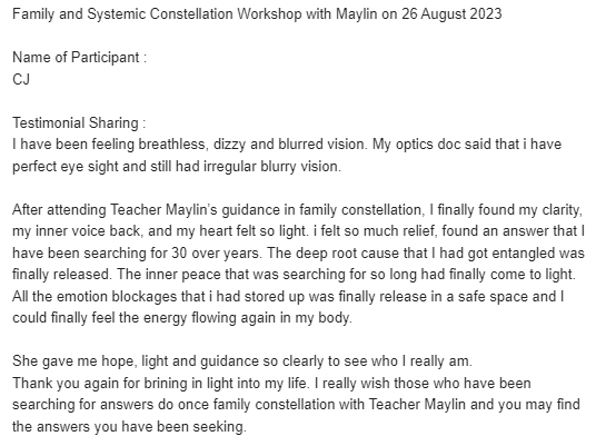 CJ FC Testimonial by Malin Healing